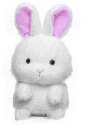 Talking white rabbit