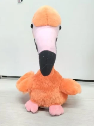 Sliding musical flamingo