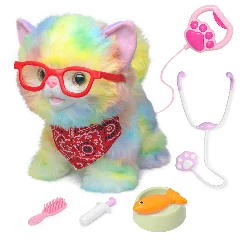 Interactive rainbow cat playset