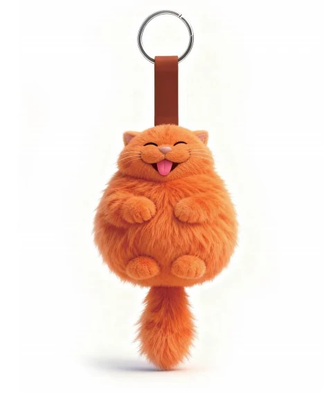 Orange cat charm
