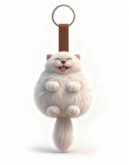 Cream cat charm