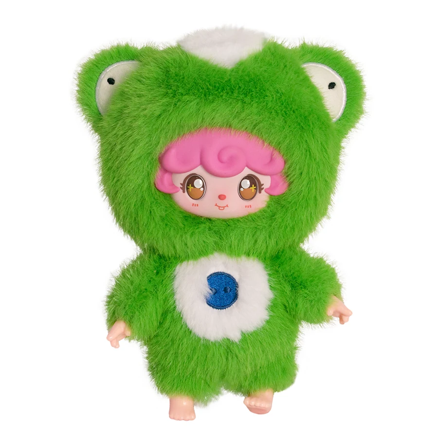 AI character — green frog suit