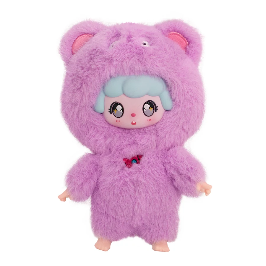 AI character — purple bear suit