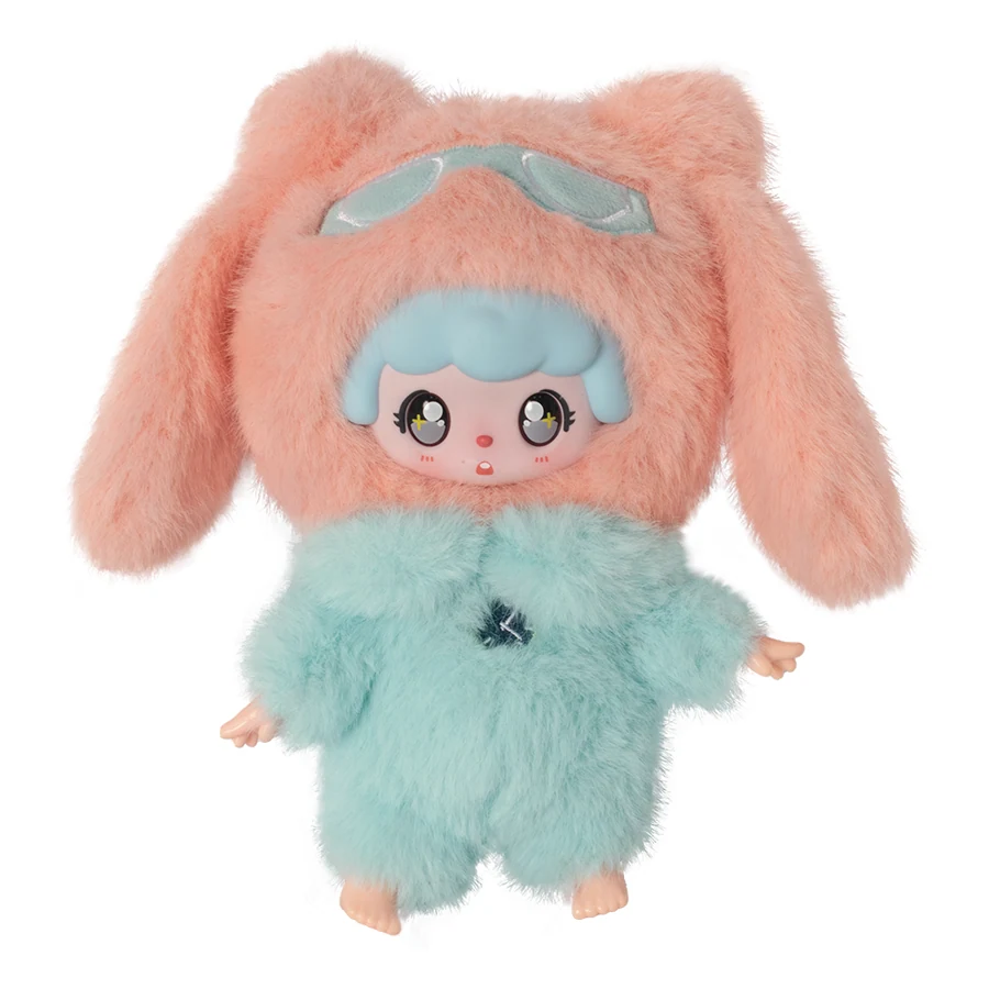 AI character — pink and aqua suit