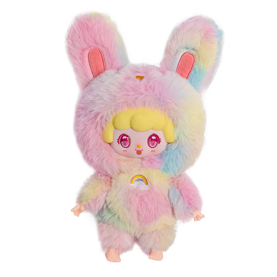 AI character — rainbow bunny suit