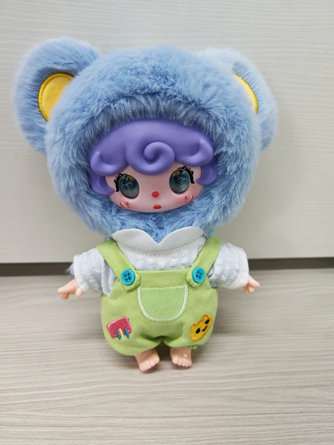 Costume plush — blue bear overalls