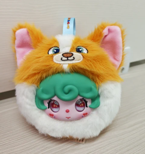 Mini plush charm — orange fox costume