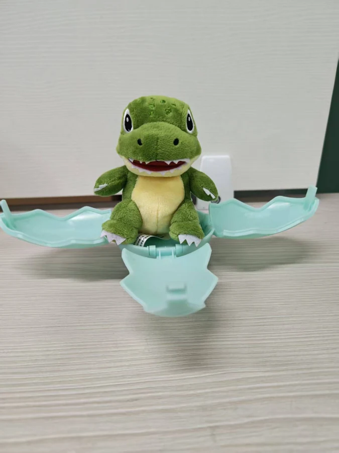 Dinosaur egg plush — green character