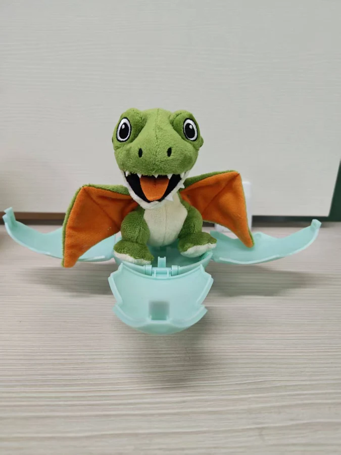 Dinosaur egg plush — orange-wing character