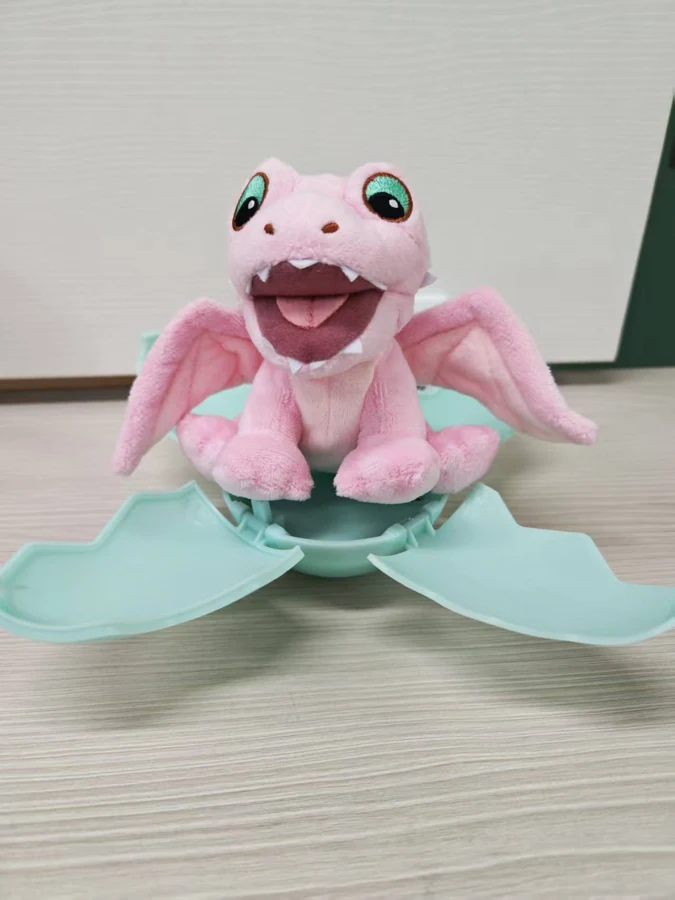Dinosaur egg plush — pink character