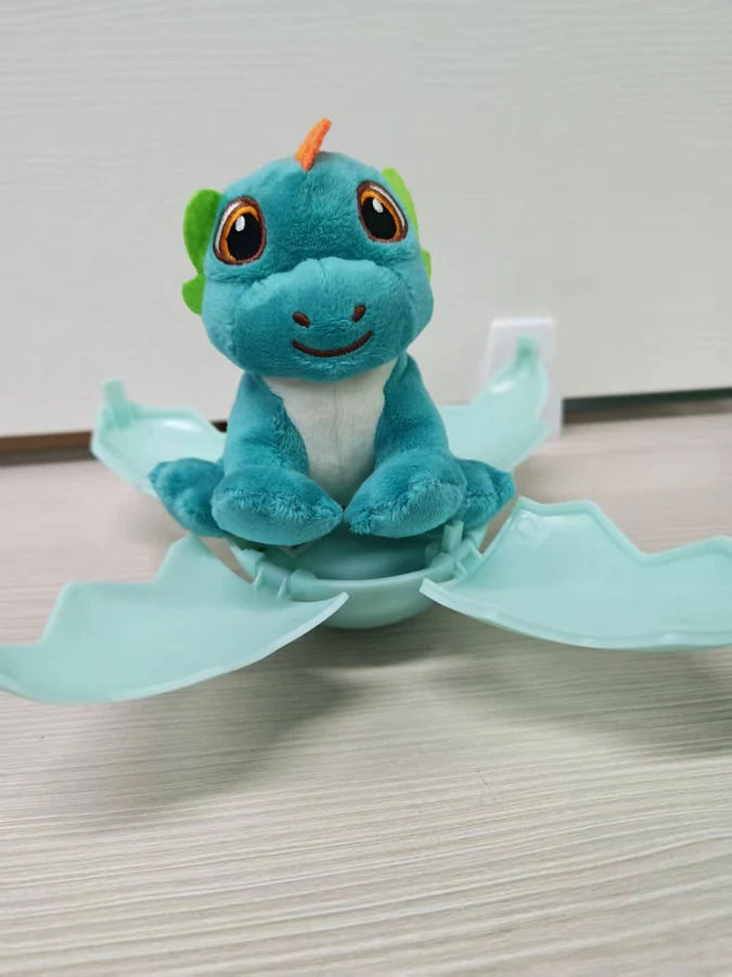 Dinosaur egg plush — turquoise character